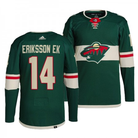 Minnesota Wild Dresy Joel Eriksson EK 14 Adidas Zelená Authentic - Pánské